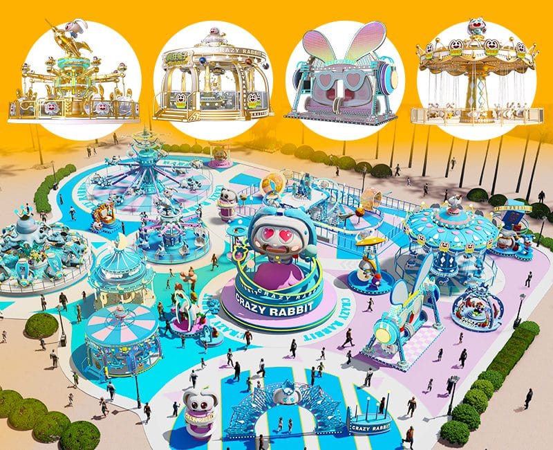 Rabbit-Themed Flying Chair Ride for Sale