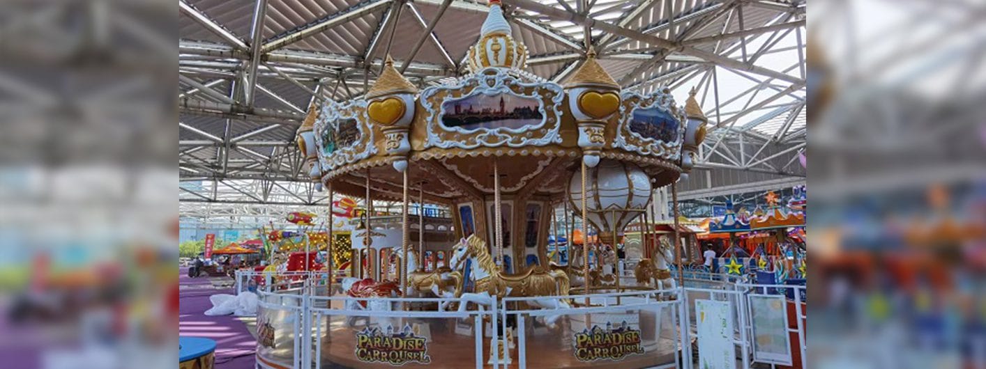 Buy Golden Christmas Pegasus Carousel Ride for your city square