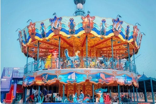 Ocean-Themed Double Decker Carousel Installed at Australian Water Park